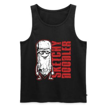 Doodle Doodle Drawing Sketchy Doodler - Men's Premium Organic Tank Top - black - Front - AI Model Male 178 light (178cm)