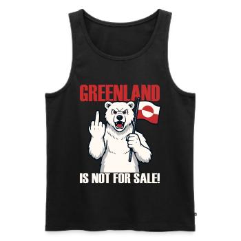 Greenland Is Not For Sale - Männer Premium Bio Tank Top - Schwarz - Vorne - Michal (187cm)