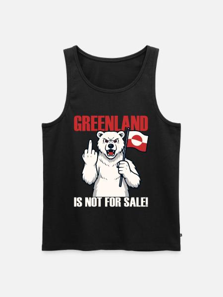 Greenland Is Not For Sale - Men's Premium Organic Tank Top - black