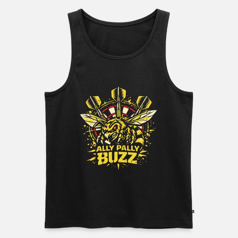 Ally Pally Buzz | Dart Biene  - Männer Premium Bio Tank Top - Schwarz