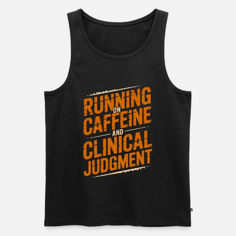 Nurse Practitioner Running On Caffeine Nursing - Men's Premium Organic Tank Top - black