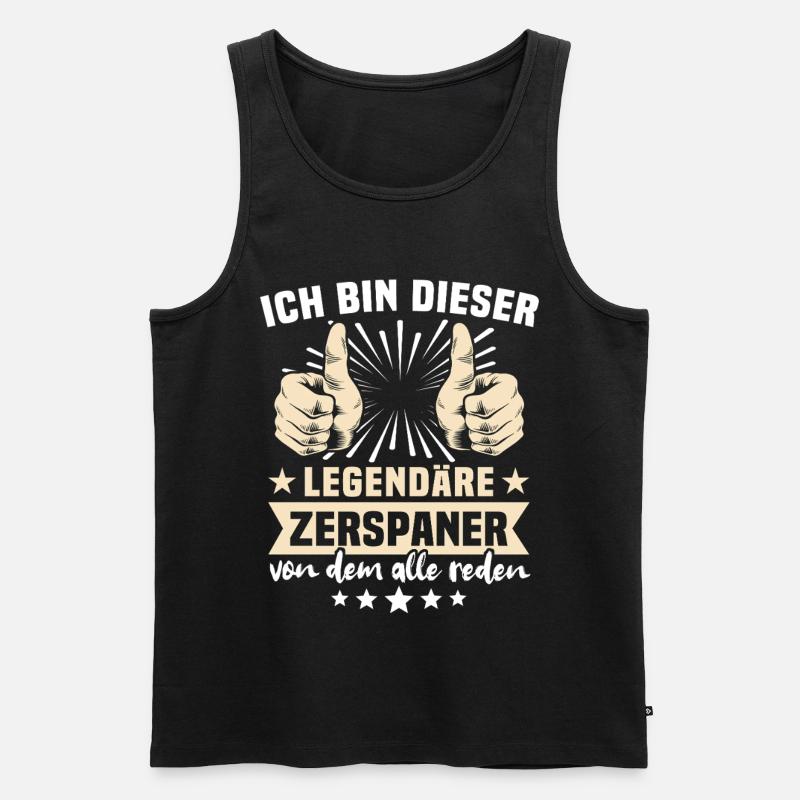 Zerspaner Sprüche - Männer Premium Bio Tank Top - Schwarz