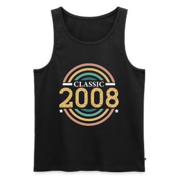 Classic 2008 Birthday 18 Year Old Year Birth - Men's Premium Organic Tank Top - black - Front - AI Model Male 178 light (178cm)