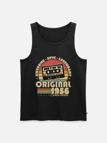 Original 1956 Vintage Vintage Fødselsdag Retro - Herre Premium økologisk tanktop - sort