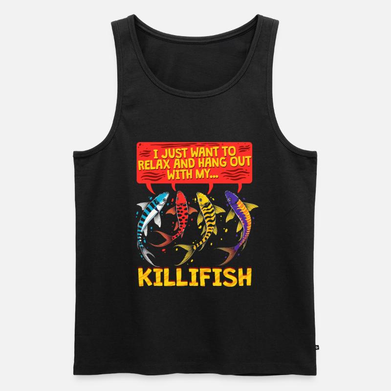 Zahnkarpfen Killfisch Zahnkärpflinge - Männer Premium Bio Tank Top - Schwarz