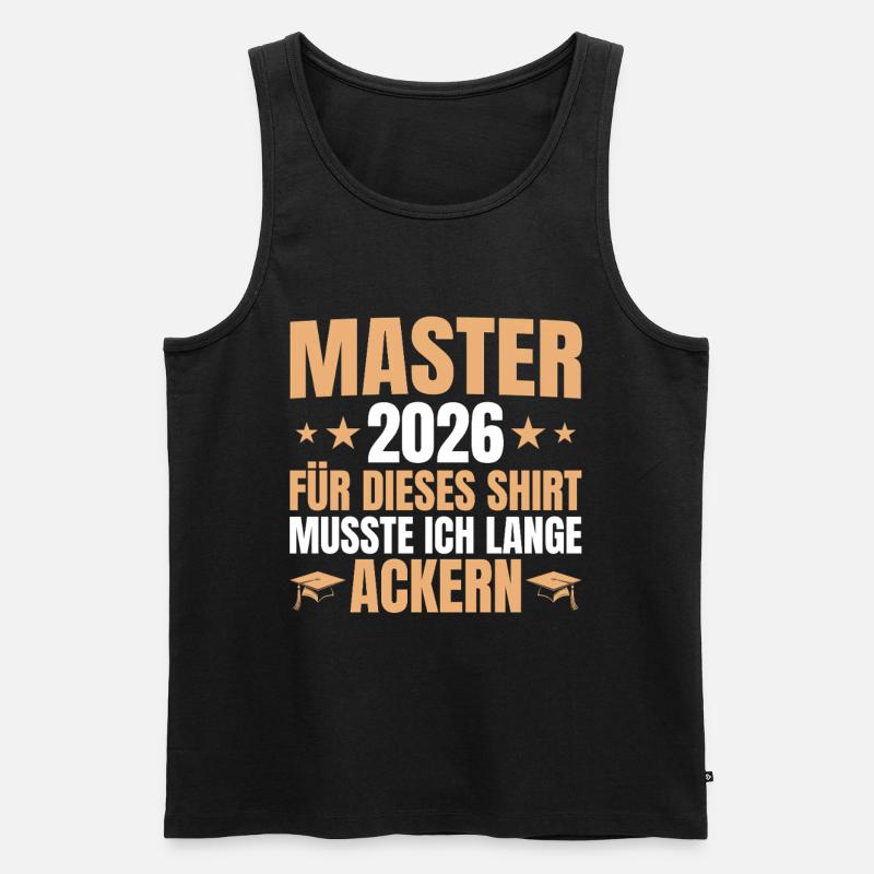 Master 2026 Lange Ackern - Mastertitel - Männer Premium Bio Tank Top - Schwarz