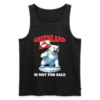 Greenland Is Not For Sale - Männer Premium Bio Tank Top - Schwarz - Vorne - Michal (187cm)
