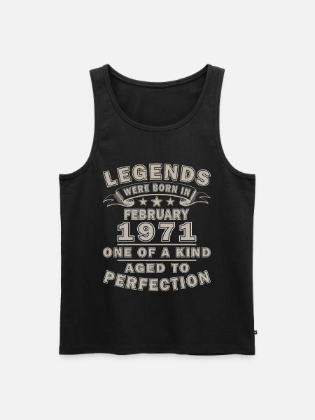 Februar 1971 - Geschenk Februar 1971 - Männer Premium Bio Tank Top - Schwarz