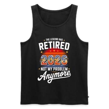 Retired 2026 Funny Retirement Graphic Women Men - Débardeur bio Premium Homme - noir - Devant - Michal (187cm)