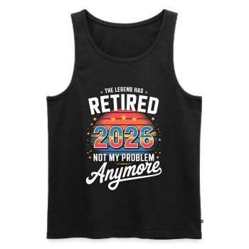 Retired 2026 Funny Retirement Graphic Women Men - Débardeur bio Premium Homme - noir - Devant - Michal (187cm)