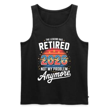 Retired 2026 Funny Retirement Graphic Women Men - Débardeur bio Premium Homme - noir - Devant - Michal (187cm)