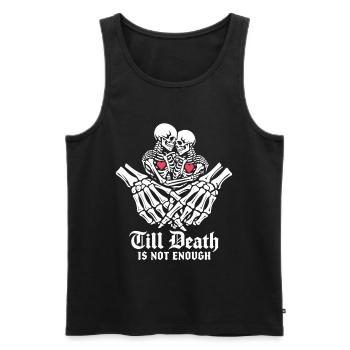 Till death is not enough | Skeleton | eternal love - Men's Premium Organic Tank Top - black - Front - AI Model Male 178 light (178cm)