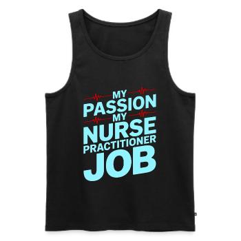 Nurse Practitioner My Passion My Advanced Nursing - Männer Premium Bio Tank Top - Schwarz - Vorne - AI Model Male 178 light (178cm)