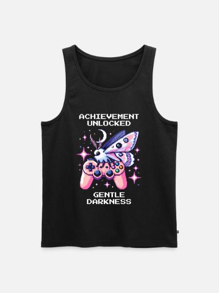 Gentle Darkness Unlocked | Soft Goth - Men's Premium Organic Tank Top - black