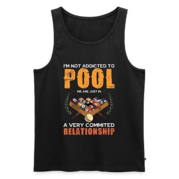 Passion pour la piscine : fermement connecté - Débardeur bio Premium Homme - noir - Devant - Michal (187cm)