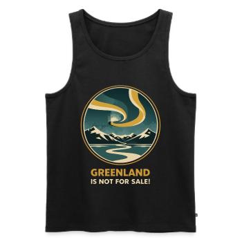 Greenland Is Not For Sale Aurora - Men's Premium Organic Tank Top - black - Front - Michal (187cm)