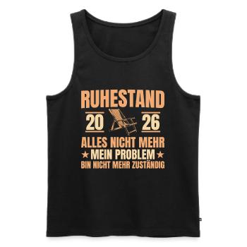 Ruhestand 2026 Abschied Kollege Rente Geschenk - Männer Premium Bio Tank Top - Schwarz - Vorne - Michal (187cm)