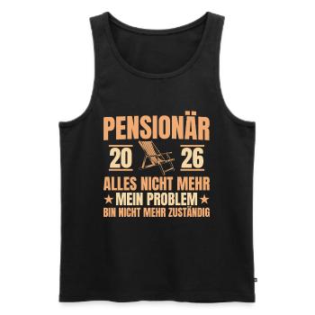Pensionär 2026 Abschied Beamter Pension Geschenk - Männer Premium Bio Tank Top - Schwarz - Vorne - Michal (187cm)