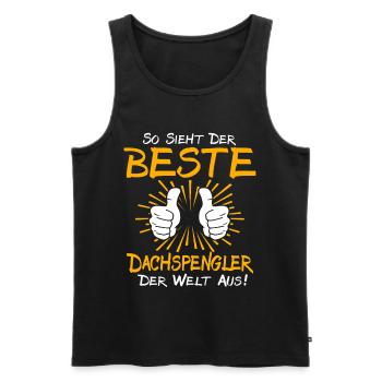 Dachspengler Geschenkidee - Männer Premium Bio Tank Top - Schwarz - Vorne - AI Model Male 178 light (178cm)
