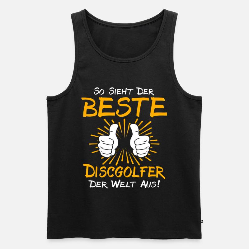 Discgolfer Geschenkidee - Männer Premium Bio Tank Top - Schwarz
