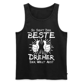 Bester Dreher - Männer Premium Bio Tank Top - Schwarz - Vorne - AI Model Male 178 light (178cm)