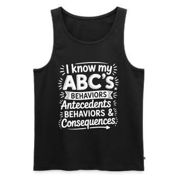 ABC behavior: causes, behavior, consequences - Men's Premium Organic Tank Top - black - Front - AI Model Male 178 light (178cm)