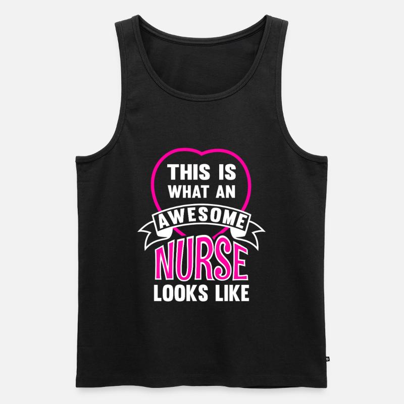Krankenschwester - Männer Premium Bio Tank Top - Schwarz