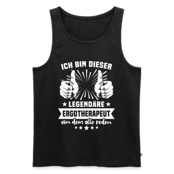 Ergotherapeut Legende - Männer Premium Bio Tank Top - Schwarz - Vorne - AI Model Male 178 light (178cm)