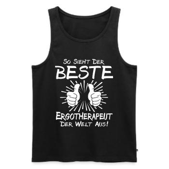 Bester Ergotherapeut - Männer Premium Bio Tank Top - Schwarz - Vorne - AI Model Male 178 light (178cm)
