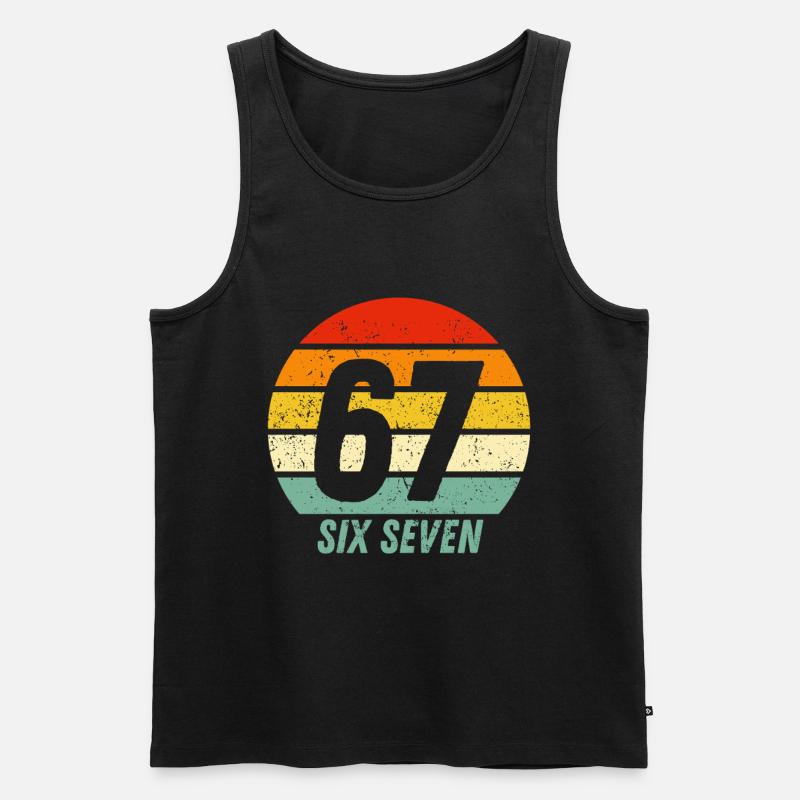 67 Six Seven - Männer Premium Bio Tank Top - Schwarz
