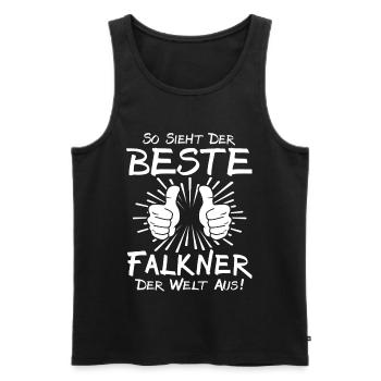 Bester Falkner - Männer Premium Bio Tank Top - Schwarz - Vorne - AI Model Male 178 light (178cm)