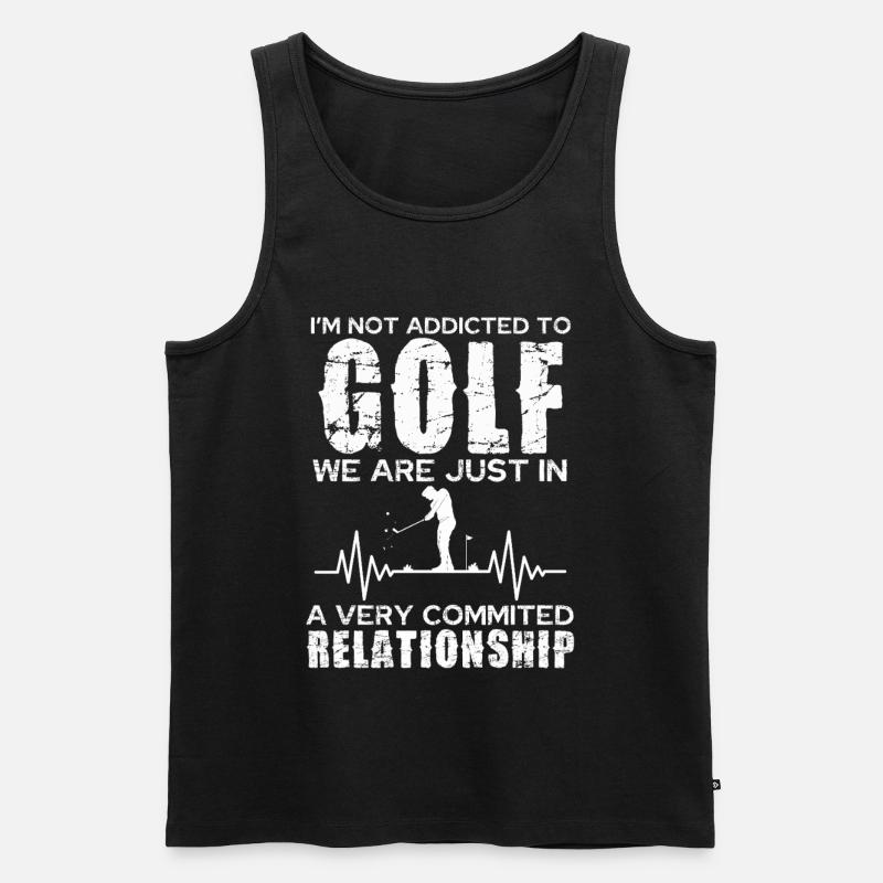 Golf-Beziehung: Engagierte Passion - Männer Premium Bio Tank Top - Schwarz
