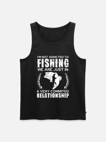 Married to Fishing - Saying - Men's Premium Organic Tank Top - black