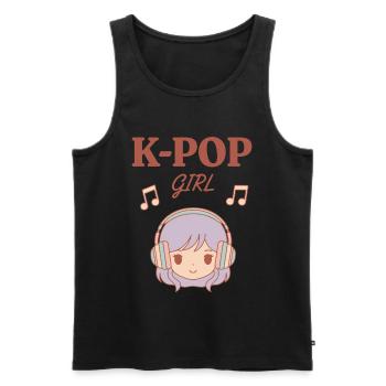 Fille de K-Pop Musique coréenne Fans mignons de Kpop en Corée - Débardeur bio Premium Homme - noir - Devant - AI Model Male 178 light (178cm)