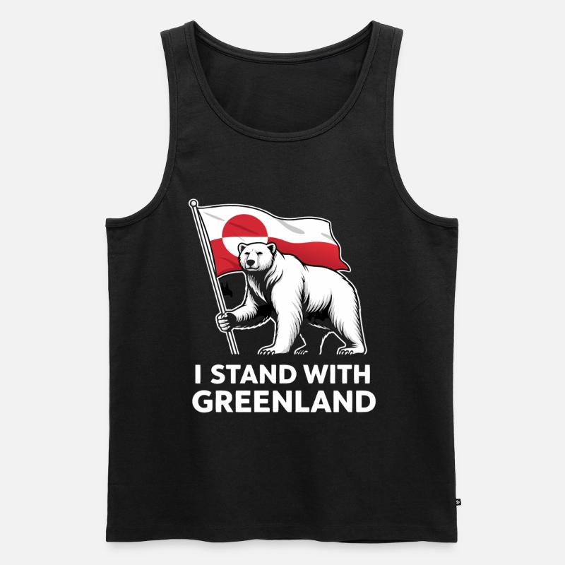 Grönland Eisbär Flagge - Männer Premium Bio Tank Top - Schwarz