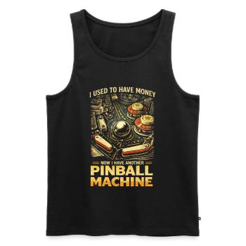 Pinball Machine Pinball Player - Men's Premium Organic Tank Top - black - Front - AI Model Male 178 light (178cm)
