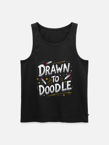 Doodle Doodle Drawing Draw To Doodle - Men's Premium Organic Tank Top - black
