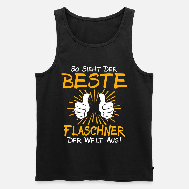 Flaschner Geschenkidee - Männer Premium Bio Tank Top - Schwarz
