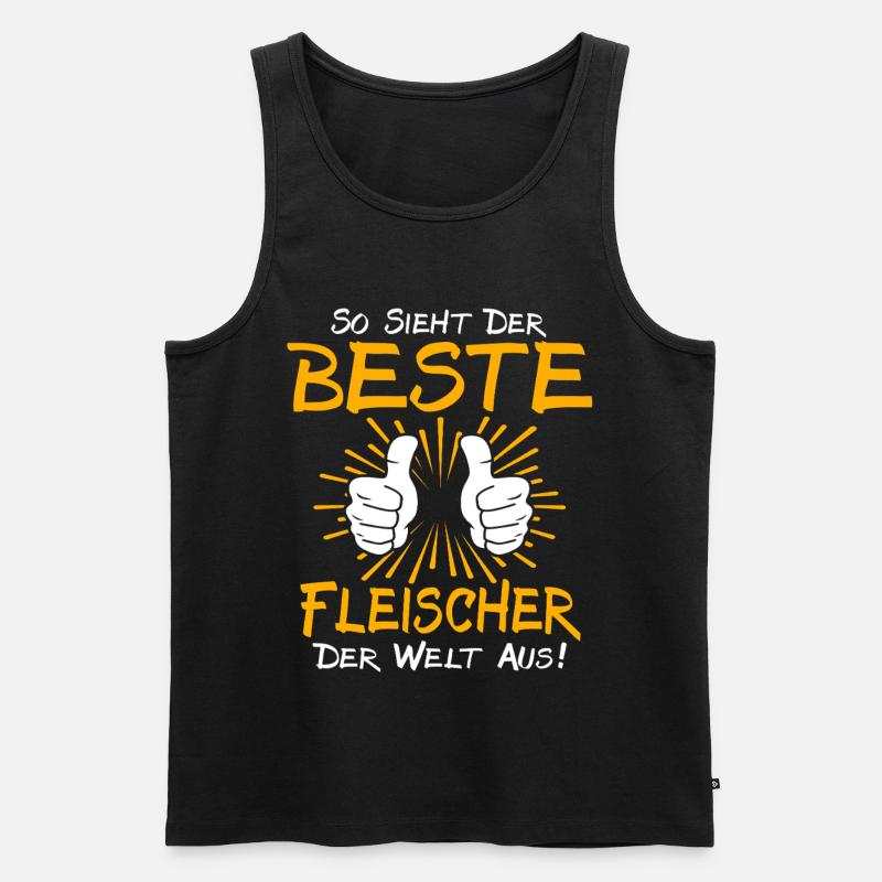 Fleischer Geschenkidee - Männer Premium Bio Tank Top - Schwarz