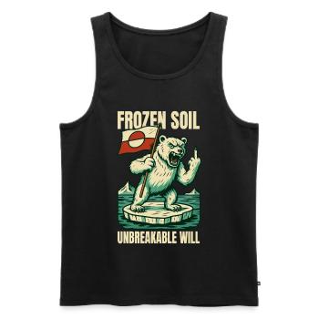 Sol gelé incassable Will Greenland Flag Shirt - Débardeur bio Premium Homme - noir - Devant - Michal (187cm)