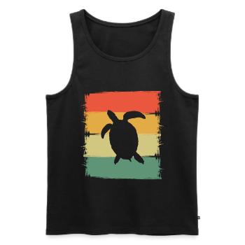 Schildkröte - Männer Premium Bio Tank Top - Schwarz - Vorne - AI Model Male 178 light (178cm)