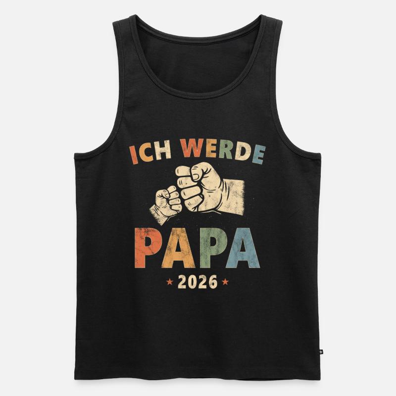 Ich Werde Papa 2026 - Männer Premium Bio Tank Top - Schwarz