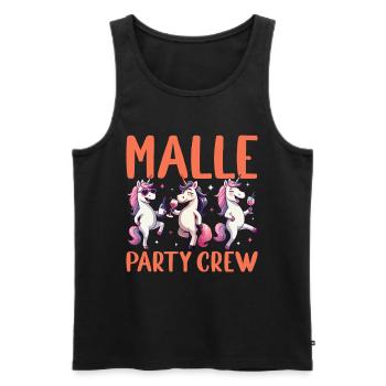 Équipe de fête Malle : Unicorn Mallorca Holidays - Débardeur bio Premium Homme - noir - Devant - Michal (187cm)