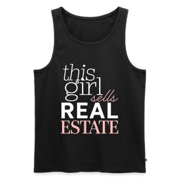 This Girl Sells Real Estate - Men's Premium Organic Tank Top - black - Front - Michal (187cm)