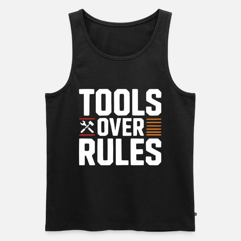 Tools Over Rules Statement Design - Men's Premium Organic Tank Top - black