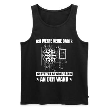 Distributing darts over a large area - Funny darts player - Men's Premium Organic Tank Top - black - Front - Michal (187cm)