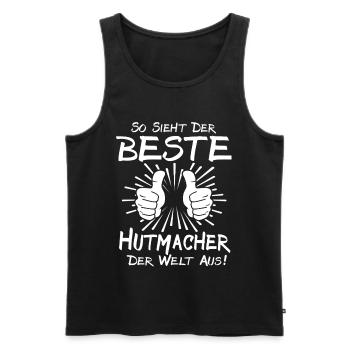 Best Mad Hatter - Men's Premium Organic Tank Top - black - Front - AI Model Male 178 light (178cm)