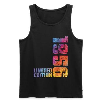 70th Birthday Man Woman 70 Years 1956 Gift - Men's Premium Organic Tank Top - black - Front - Michal (187cm)