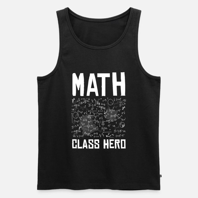 Math Hero Class Heroes - Men's Premium Organic Tank Top - black