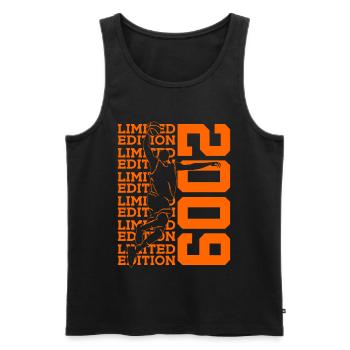 LIMITED EDITION 2009 BASKETBALL 17TH BIRTHDAY - Men's Premium Organic Tank Top - black - Front - Michal (187cm)